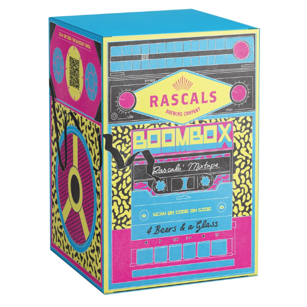 Rascals Boombox Gift Pack & Glass