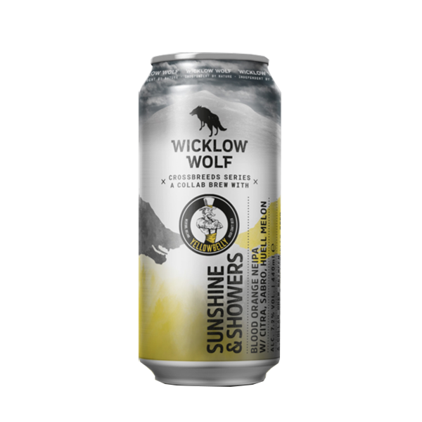 Wicklow Wolf/YellowBelly Collaboration Sunshine Showers Blood Orange New England IPA Wicklow Wolf/YellowBelly Collaboration Sunshine Showers Blood Orange New England IPA